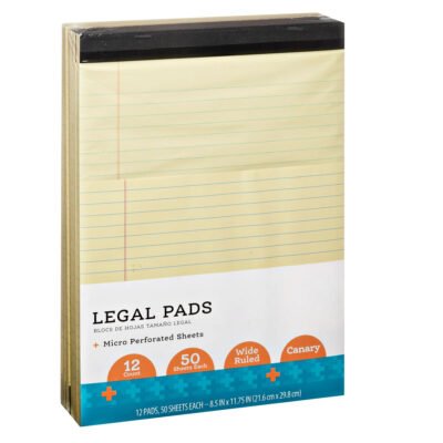 Wide Ruled Legal Pads, 8.5